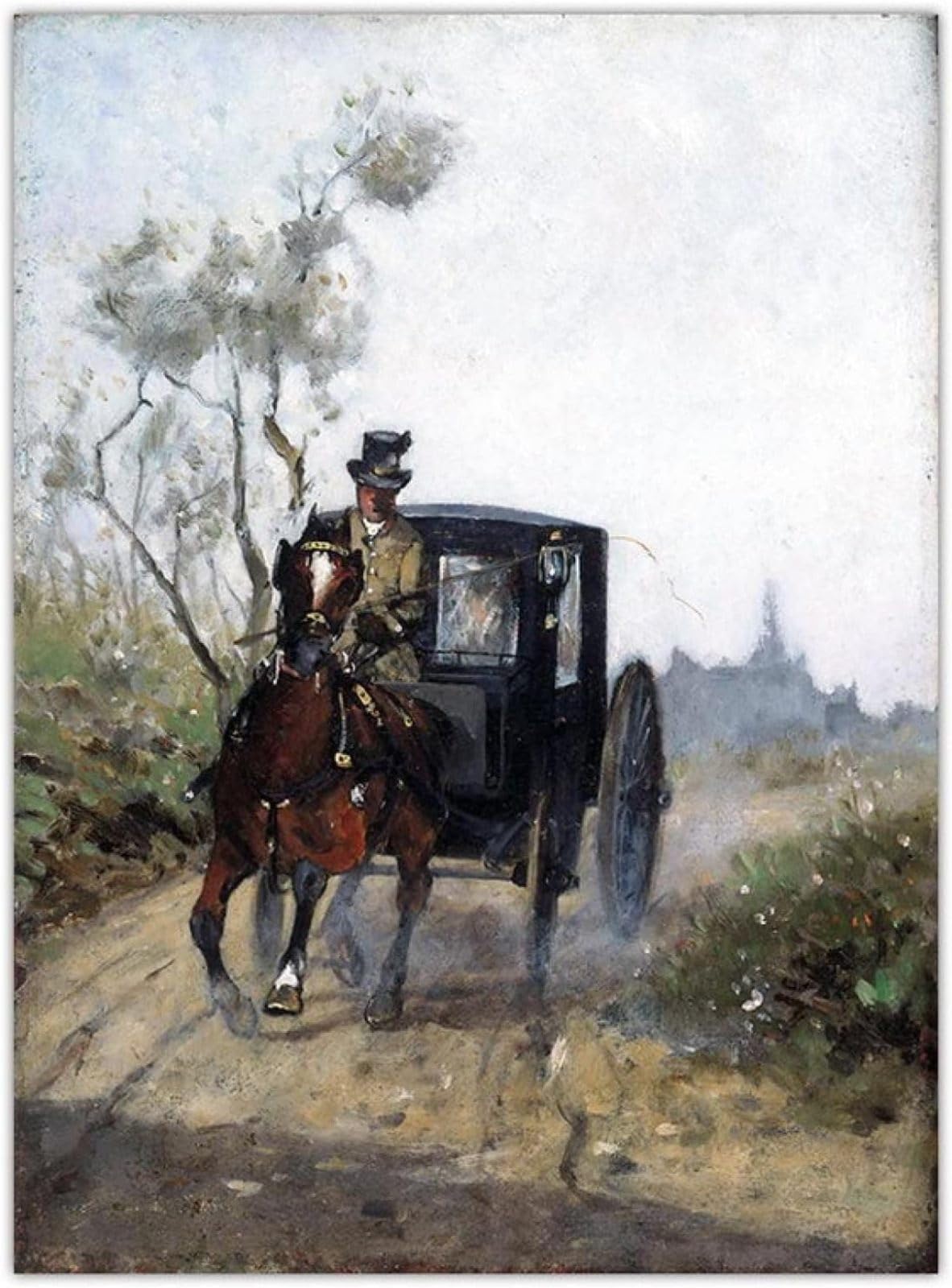 トゥールーズ・ロートレック、馬に鞍をつける砲兵、希少画集画 トゥールーズ・ロートレック、馬に鞍をつける砲兵、希少画集画